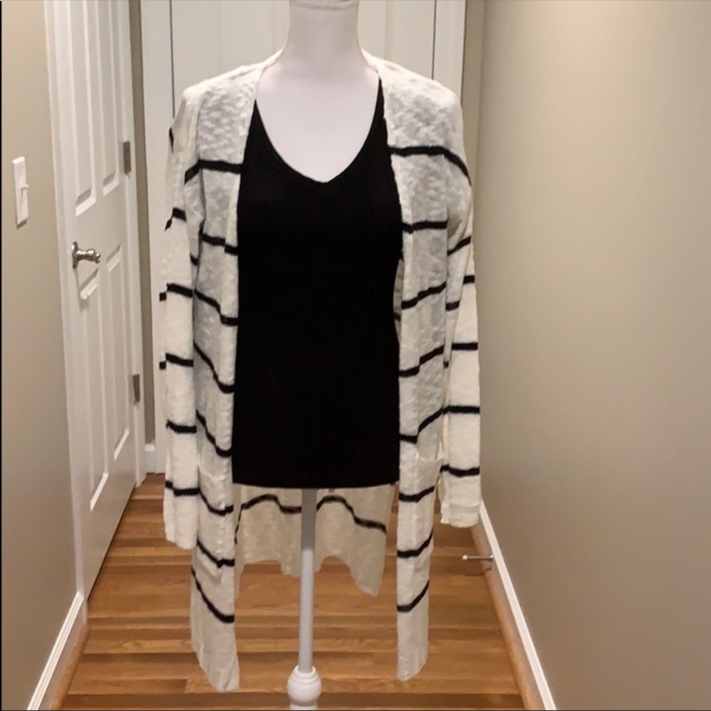 Long Striped Cardigan Boutique Look